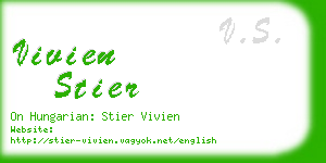 vivien stier business card